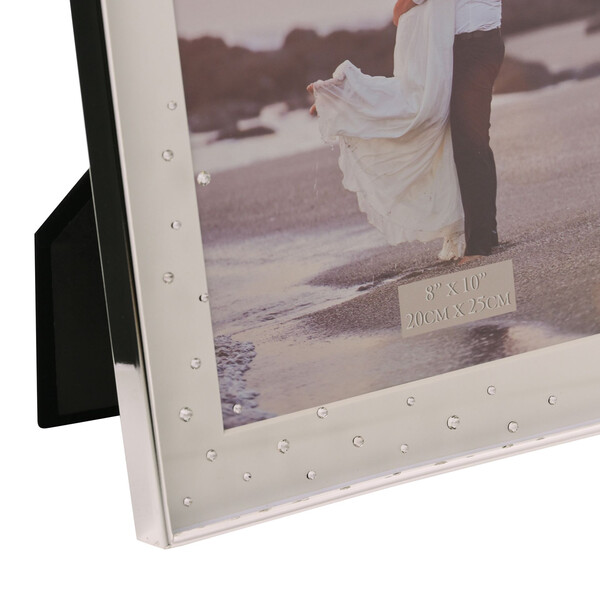 Посребрена фоторамка-кутия Amore с кристали 20 x 25 см