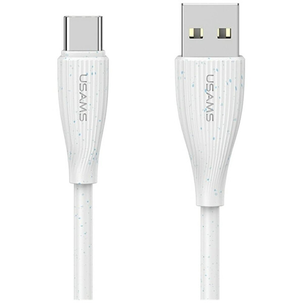 Кабел за бързо зареждане и данни USAMS US-SJ714 USB-C - USB-A 18W  1 метър, бял