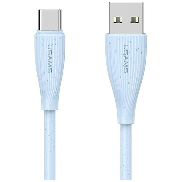 Кабел за бързо зареждане и данни USAMS US-SJ714 USB-C - USB-A 18W  1 метър, син