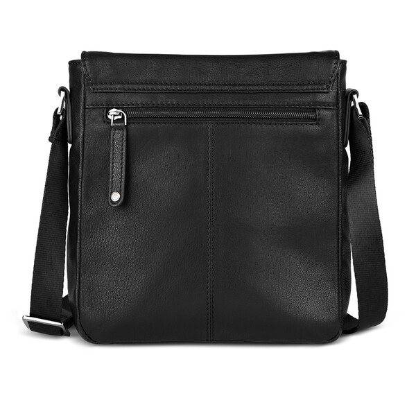 Кожена чанта за рамо Bugatti Black Magic, черна