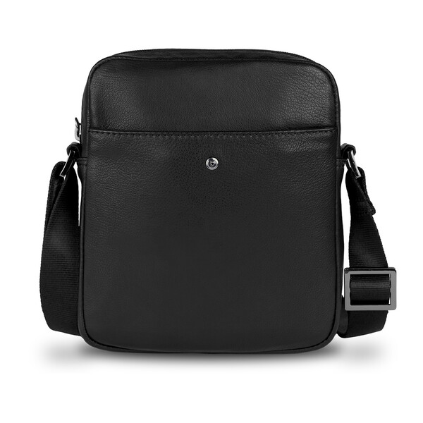 Кожена чанта за рамо Bugatti Black Magic S, черна