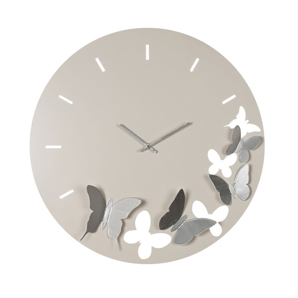 Стенен часовник Hometime Metal Butterfly 60см