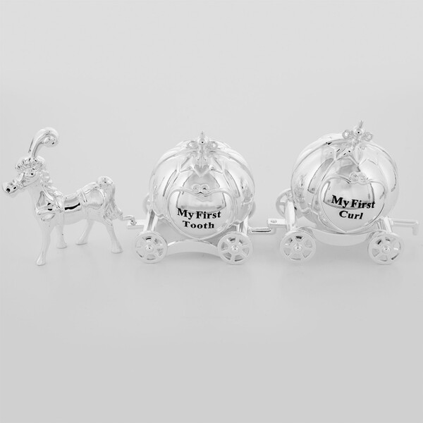 Посребрен комплект за спомен "My First Tooth/Curl"