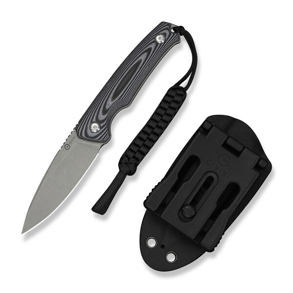 Туристически нож CIVIVI Altus Fixed Blade Gray and Black Layered G10