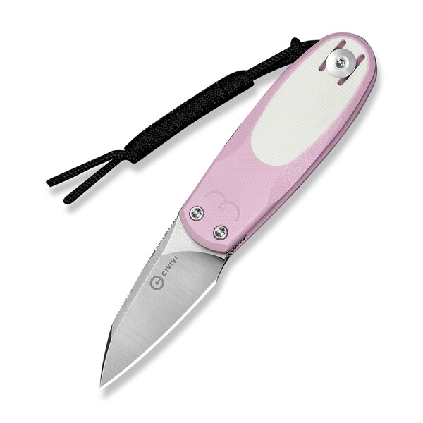 Джобен нож CIVIVI Purr Powder Pink & White G10