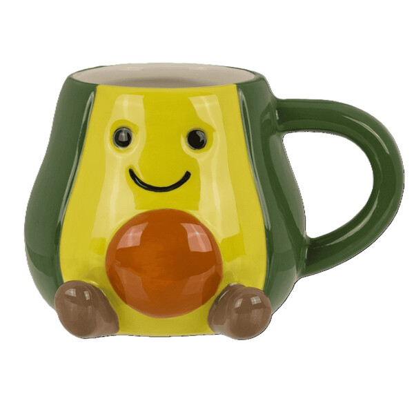 Керамична чаша  Kawaii Avocado, 370 мл