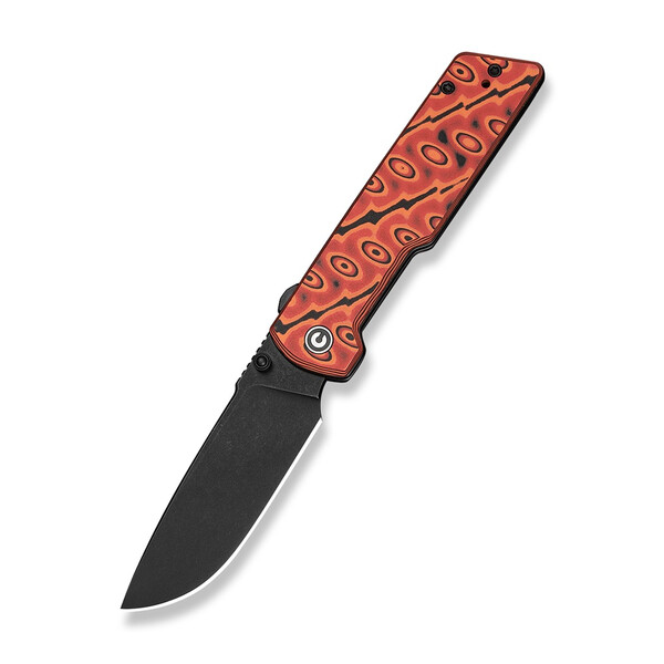 Джобен нож CIVIVI Zygon Orange & Black Vortex Micarta Handle