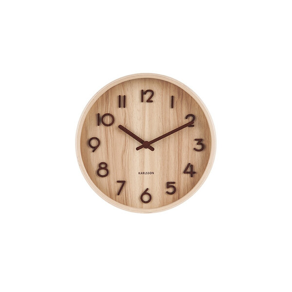 Стенен часовник Karlsson Pure Small Light wood
