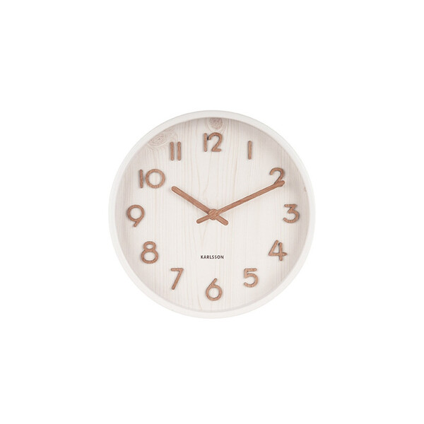 Стенен часовник Karlsson Pure Small White wash