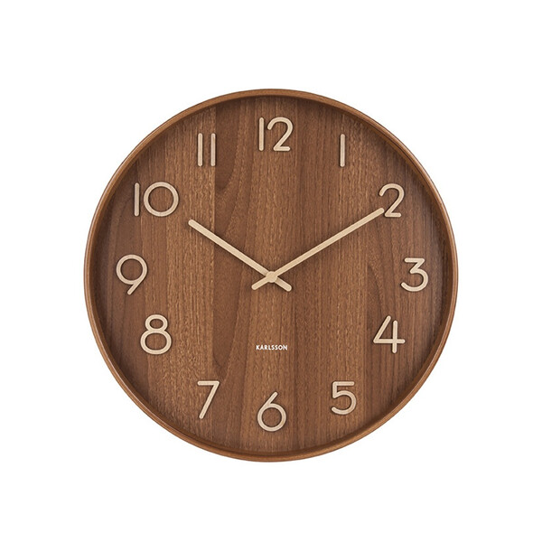 Стенен часовник Karlsson Pure Large Dark wood