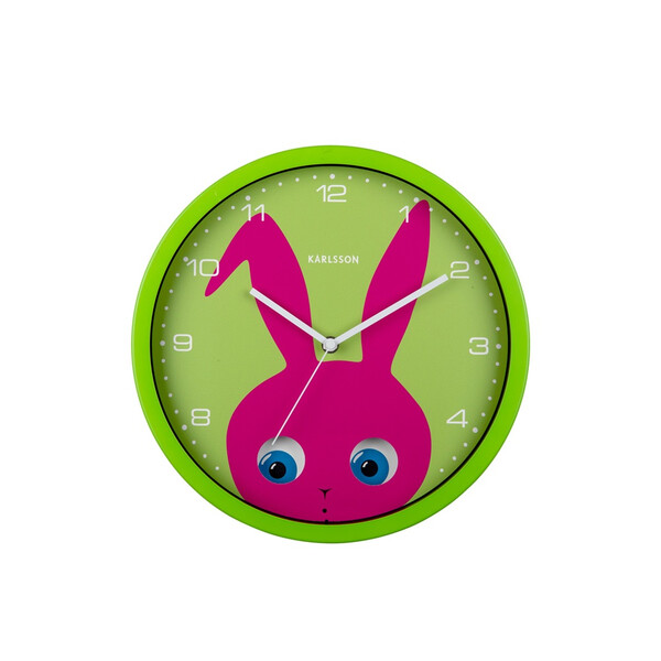 Стенен часовник Karlsson Peekaboo Bunny