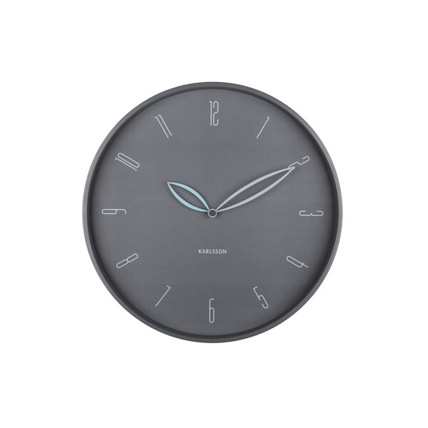 Стенен часовник Karlsson Elegance Petals, тъмносив