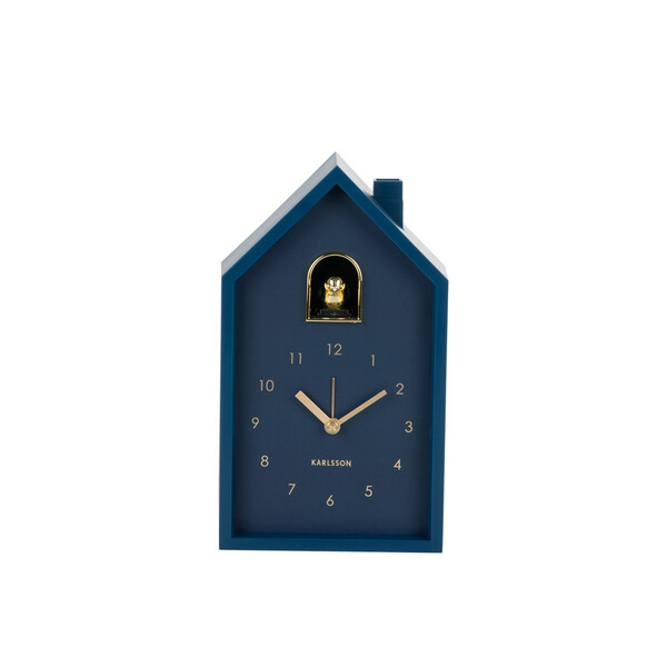 Часовник с аларма Karlsson Modern Cuckoo Oro, тъмносин