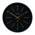 Метален стенен часовник Interval Black - 32см